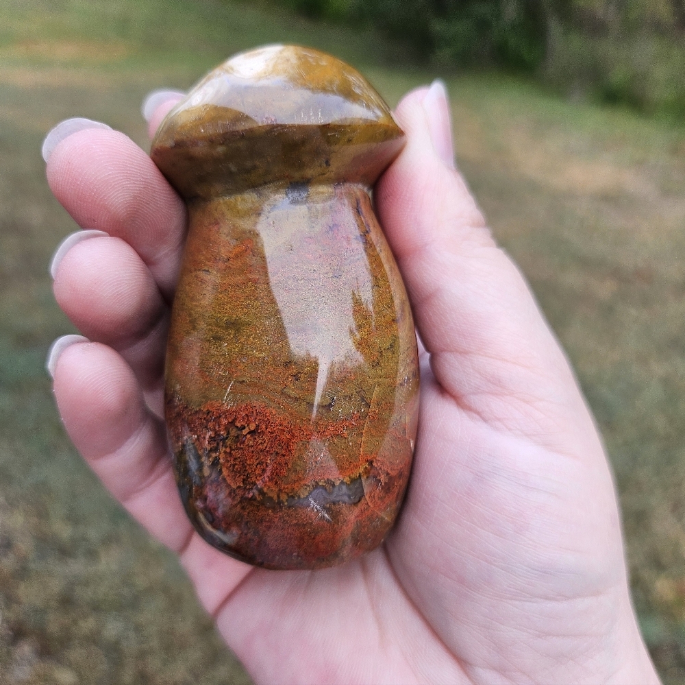 ocean jasper mushroom 3.2 in - Picture 3 of 3
